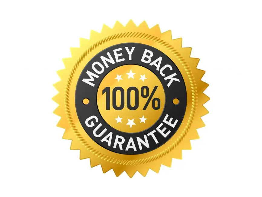 100% money back guarantee